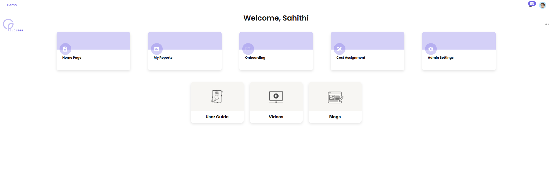 Landing page as Workspace User