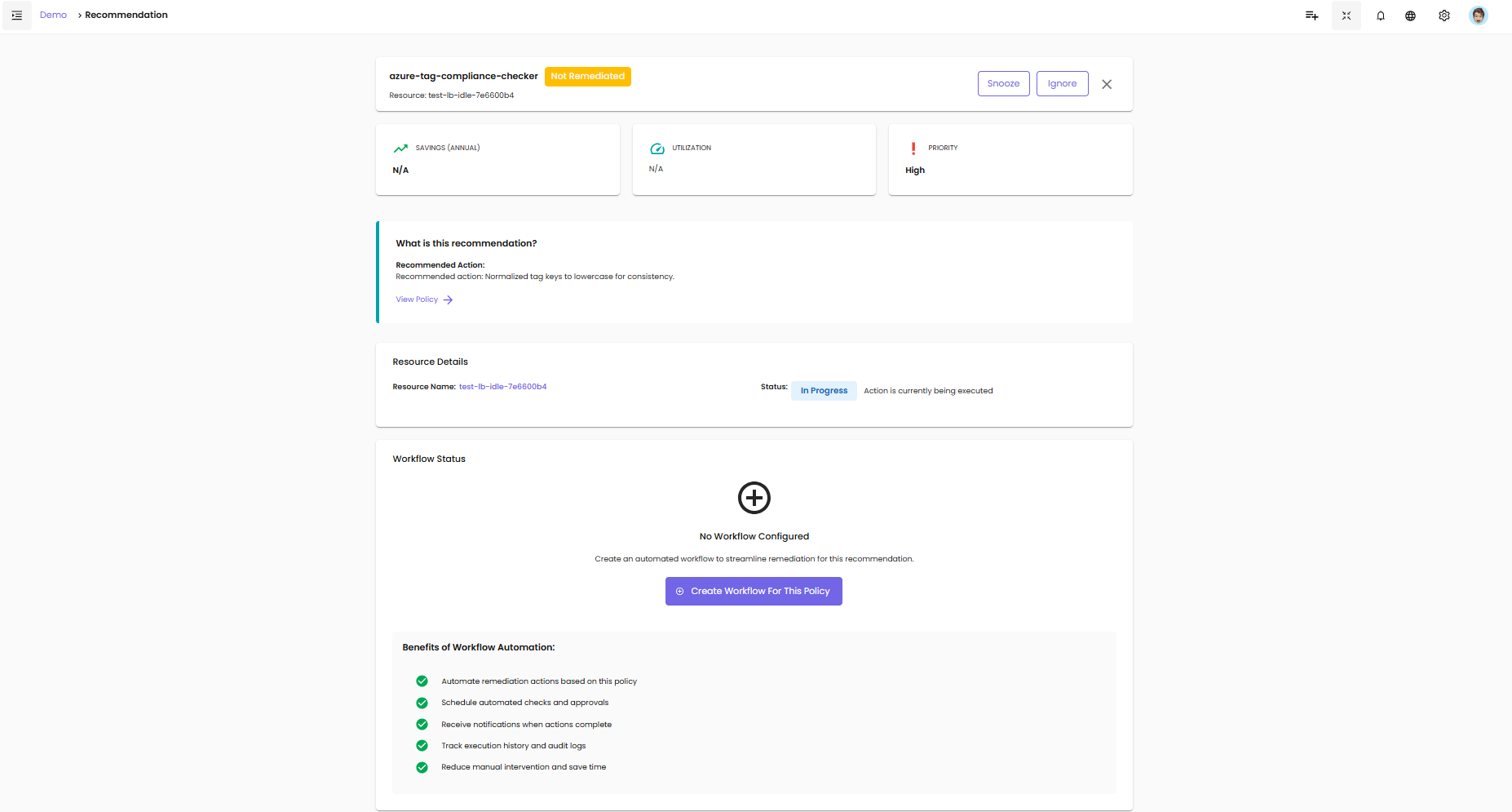 Recommendation Details